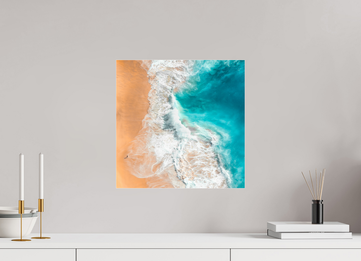 High Quality Print - Ocean Crushing on the Beach