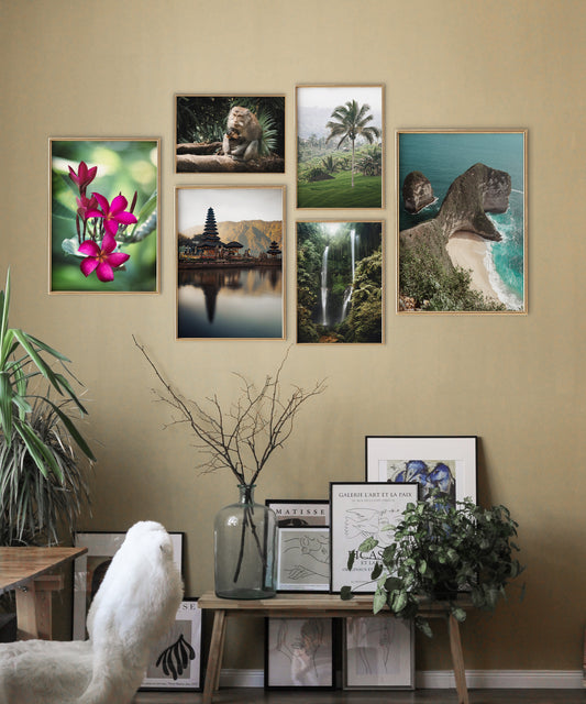 Digitale Reisprints - Bali Collectie - set van 6