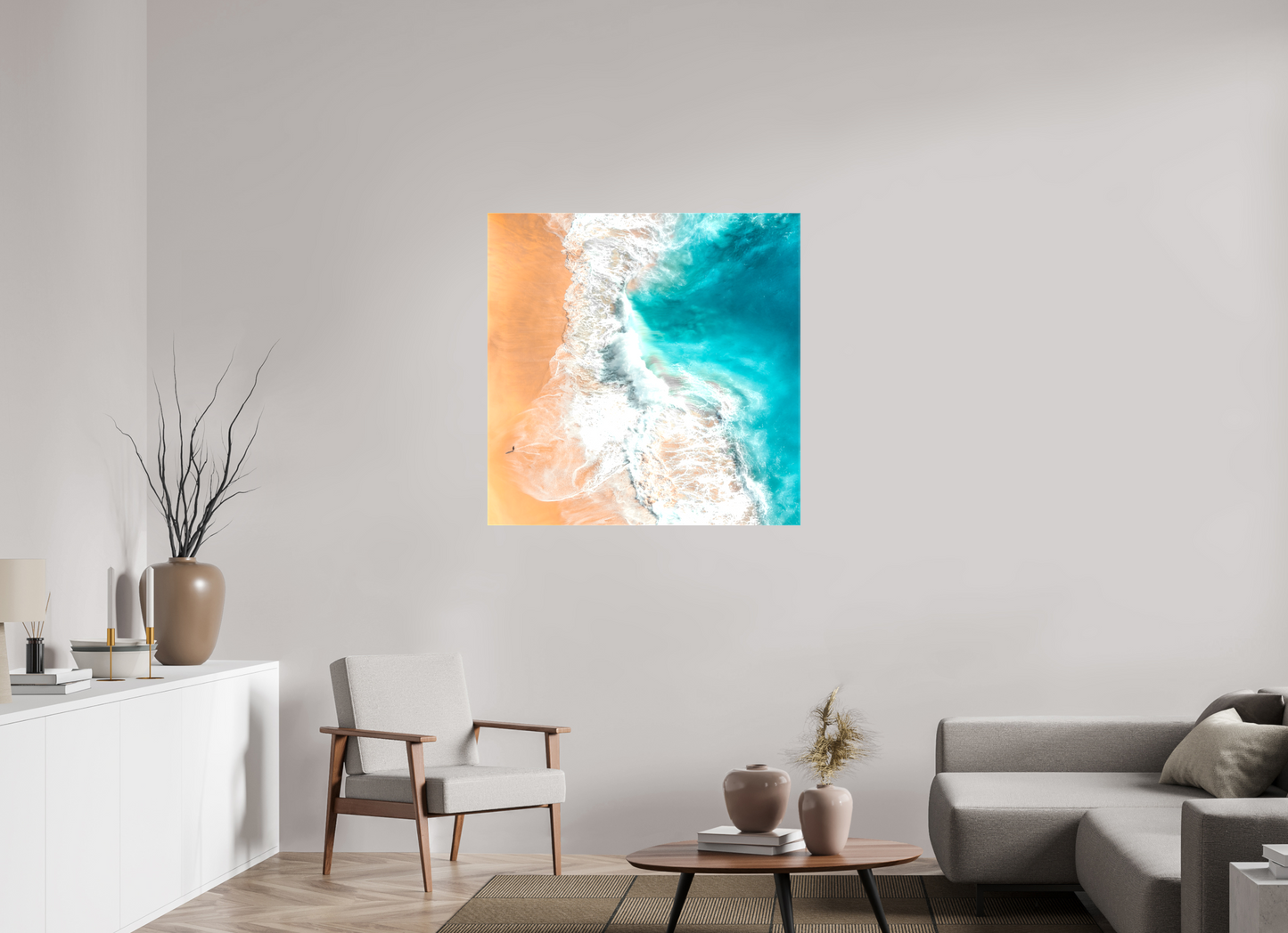 High Quality Print - Ocean Crushing on the Beach