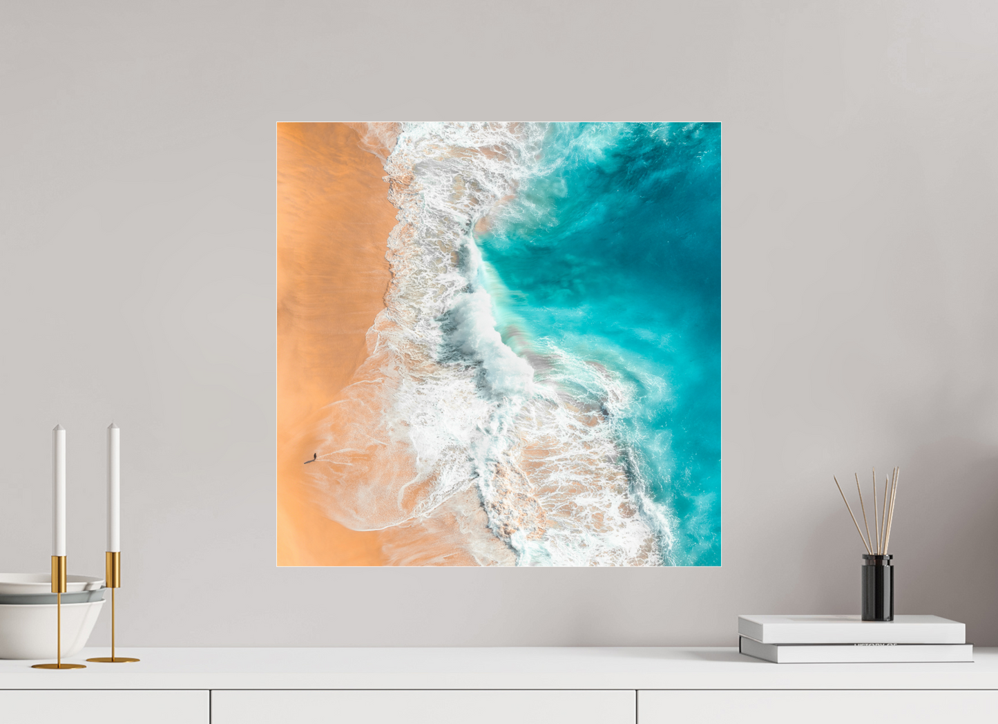 High Quality Print - Ocean Crushing on the Beach