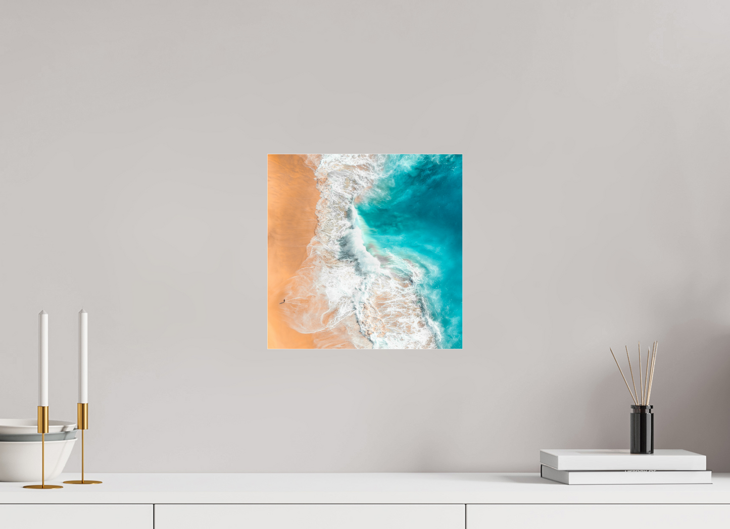 High Quality Print - Ocean Crushing on the Beach