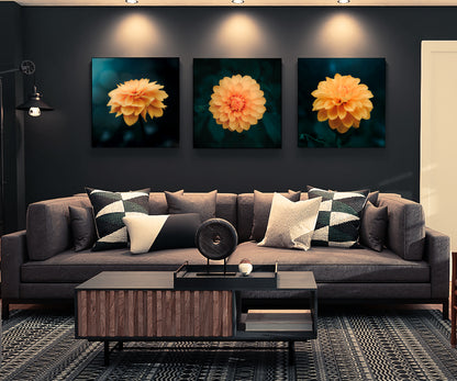 Digitale Natuurprints - Dahlia Collectie - Set van 3
