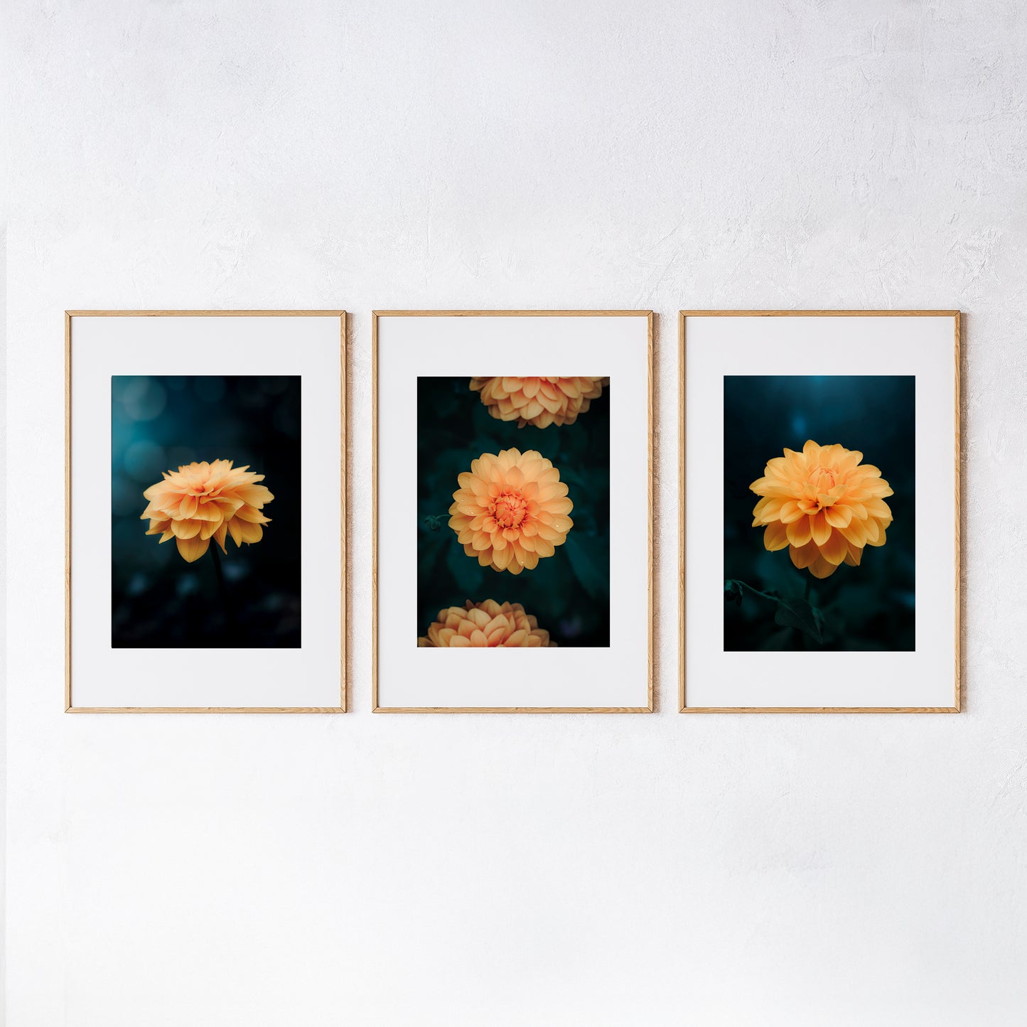 Digitale Natuurprints - Dahlia Collectie - Set van 3