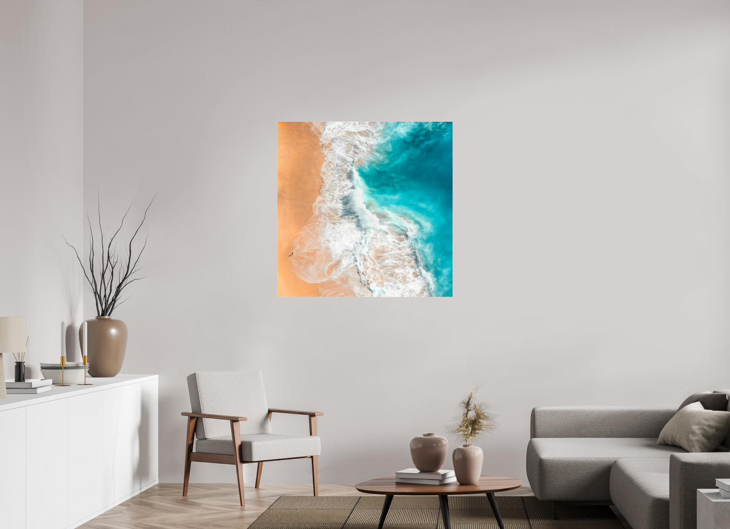High Quality Print - Ocean Crushing on the Beach