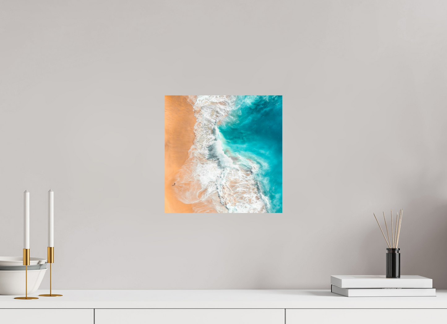 High Quality Print - Ocean Crushing on the Beach