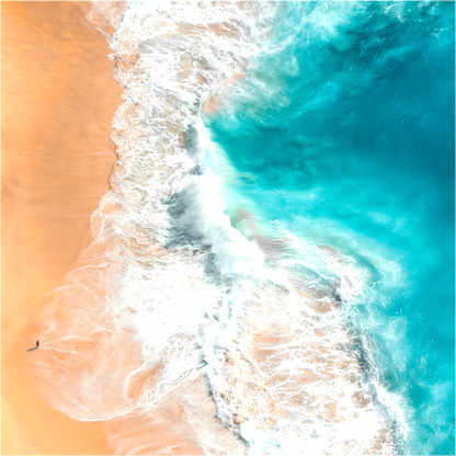 High Quality Print - Ocean Crushing on the Beach