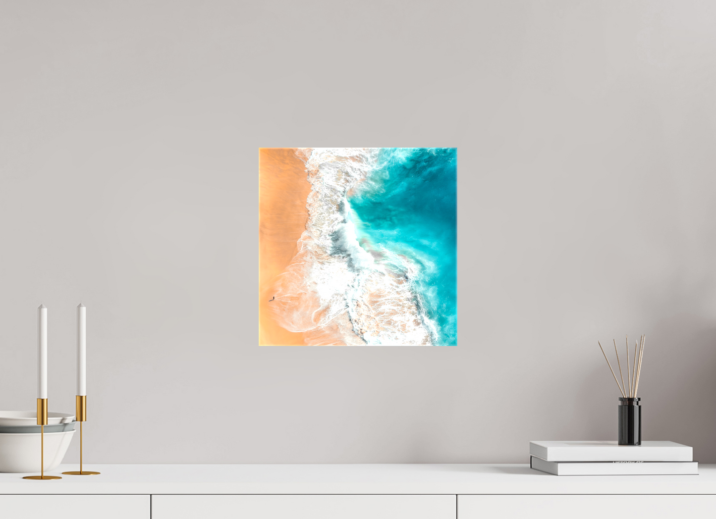High Quality Print - Ocean Crushing on the Beach
