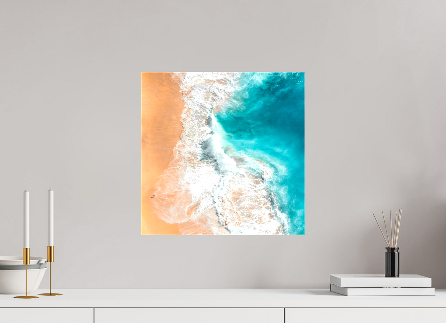 High Quality Print - Ocean Crushing on the Beach