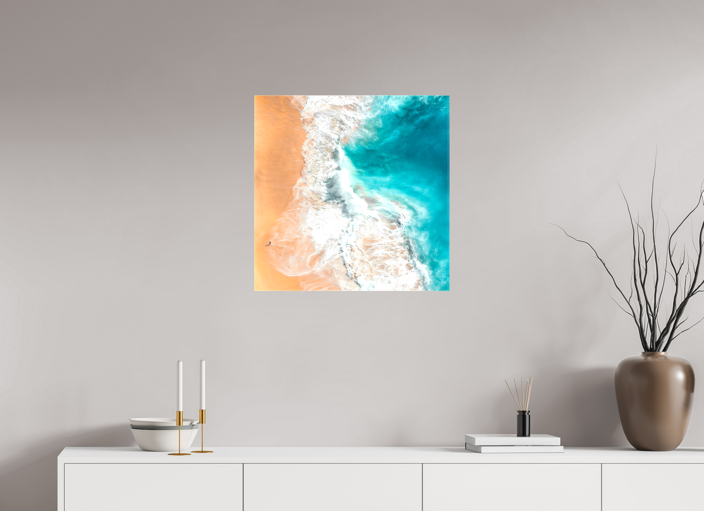 High Quality Print - Ocean Crushing on the Beach